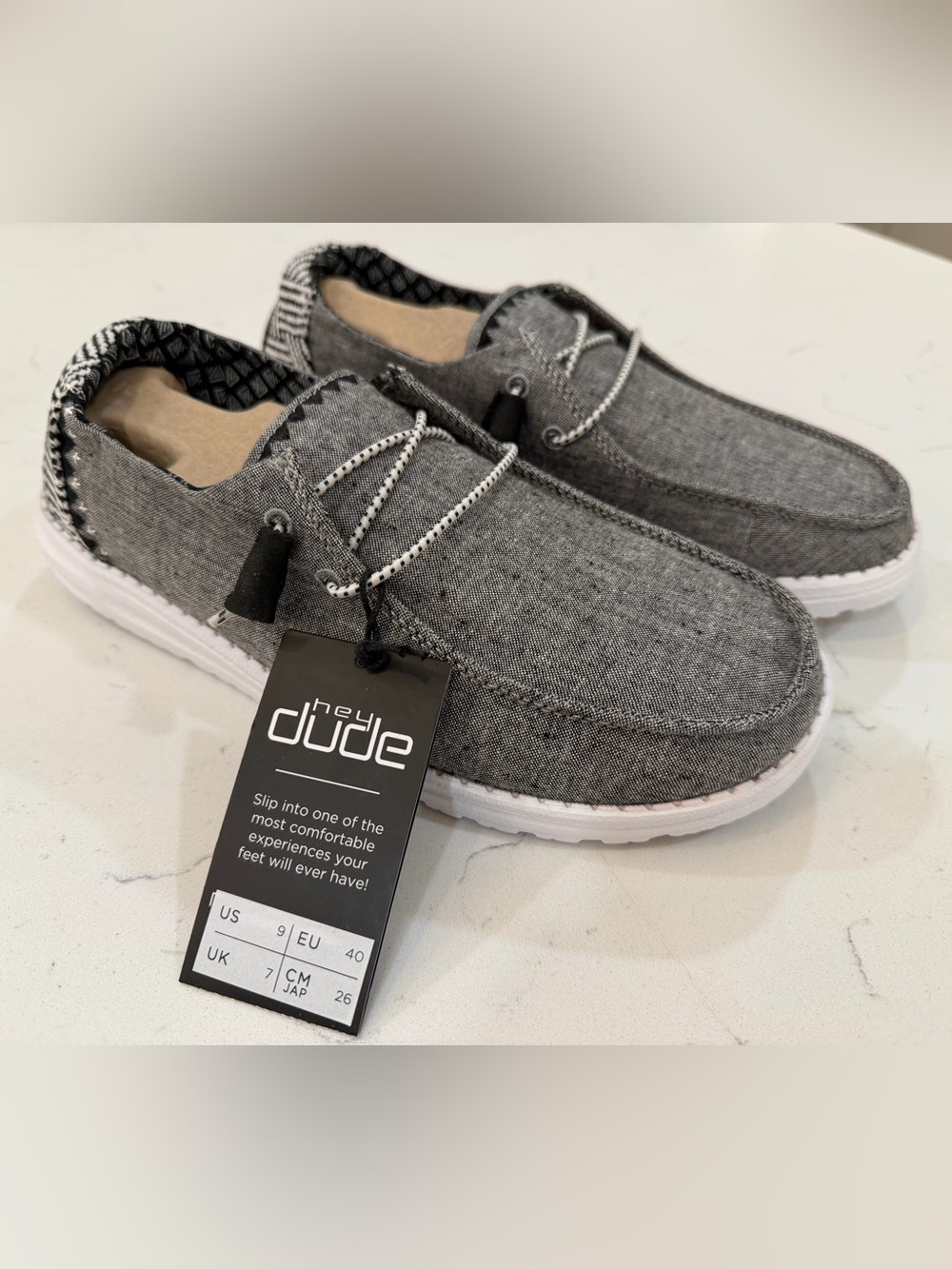 Hey Dude Wally Slip-On Shoes - Gray- 9/40